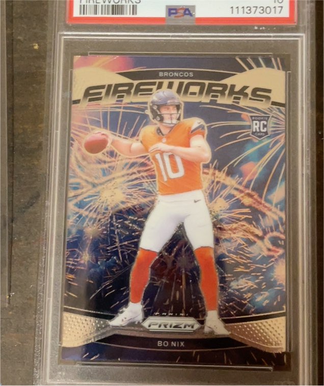 2024 Panini Prizm Fireworks #23 Bo Nix — front