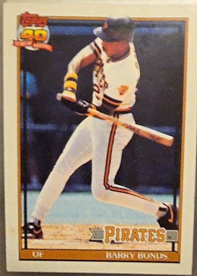 1991 Topps #570 Barry Bonds — front