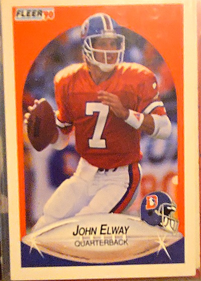 1990 Fleer #21 John Elway — front