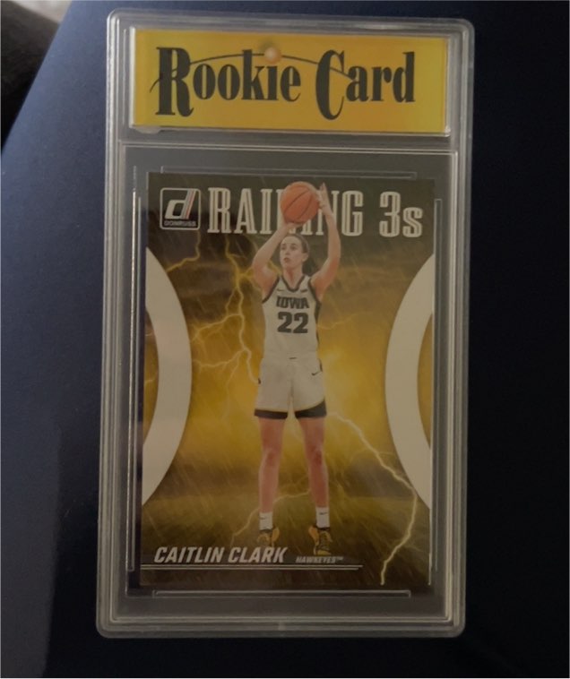 2024 Panini Donruss #R1 Caitlin Clark Raining 3s — front