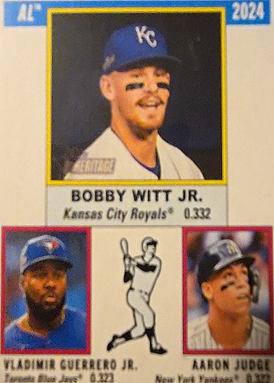2025 Topps Heritage #192 Bobby Witt Jr. — front