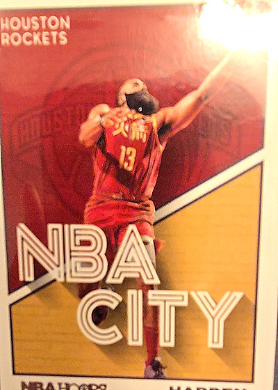 2019-20 Panini NBA Hoops #9 James Harden NBA City — front