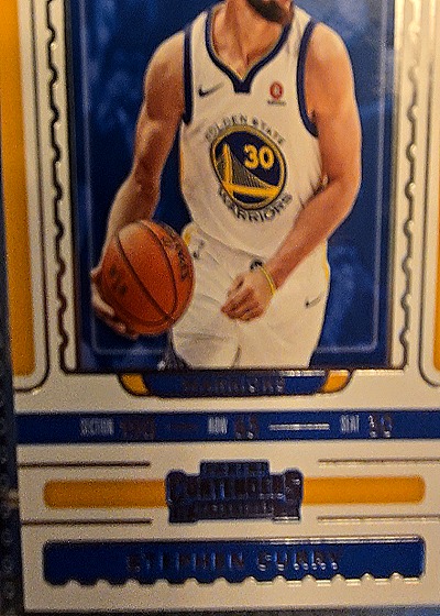 2019-20 Panini Contenders #7 Stephen Curry Winning Ticket — front