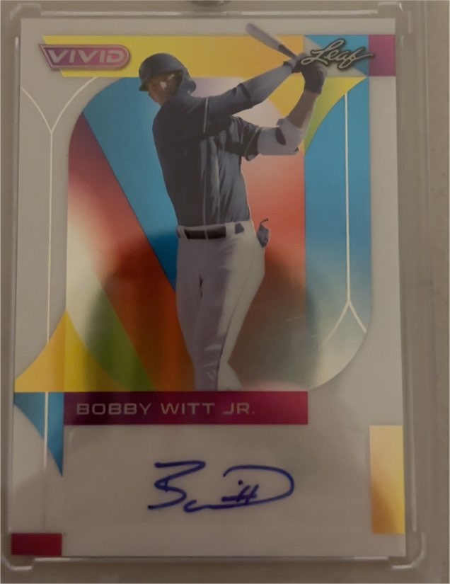 2022 Leaf Vivid #BA-BW1 Bobby Witt Jr. — front