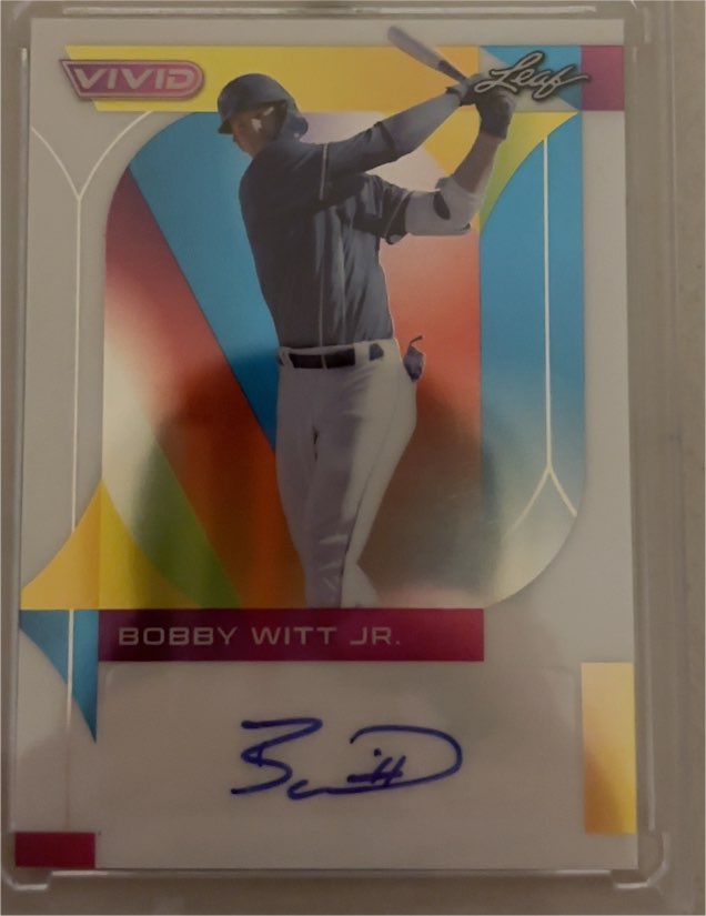 2022 Leaf Vivid #BA-BW1 Bobby Witt Jr. — front