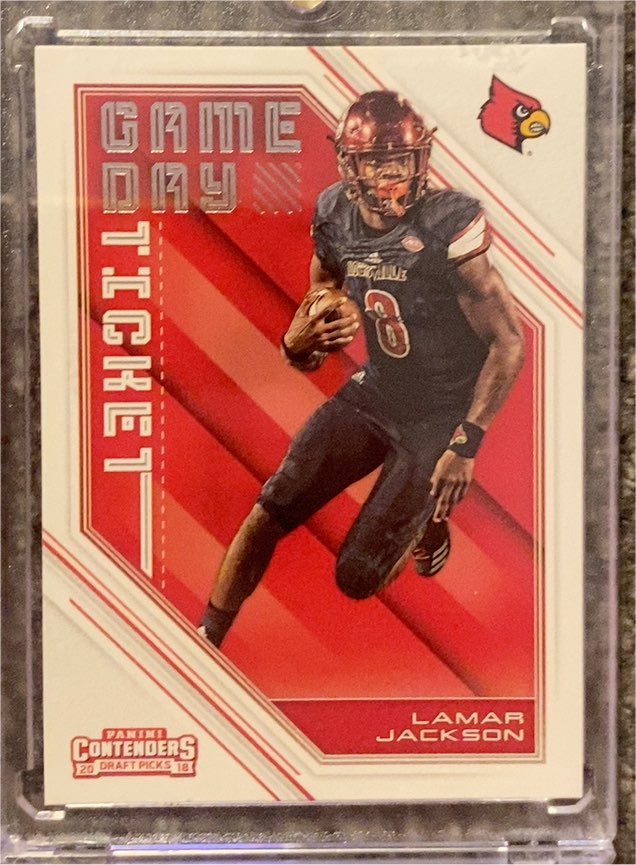 2018 Panini Contenders Draft Picks #4 Lamar Jackson Game Day Ticket — front