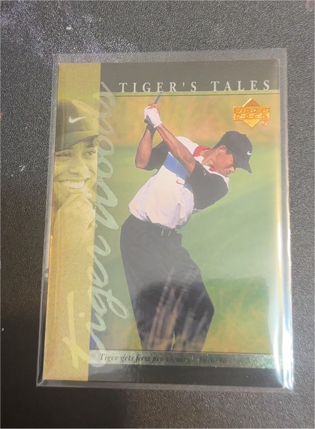 2001 Upper Deck Tiger's Tales #TT13 Tiger Woods Rookie RC — front