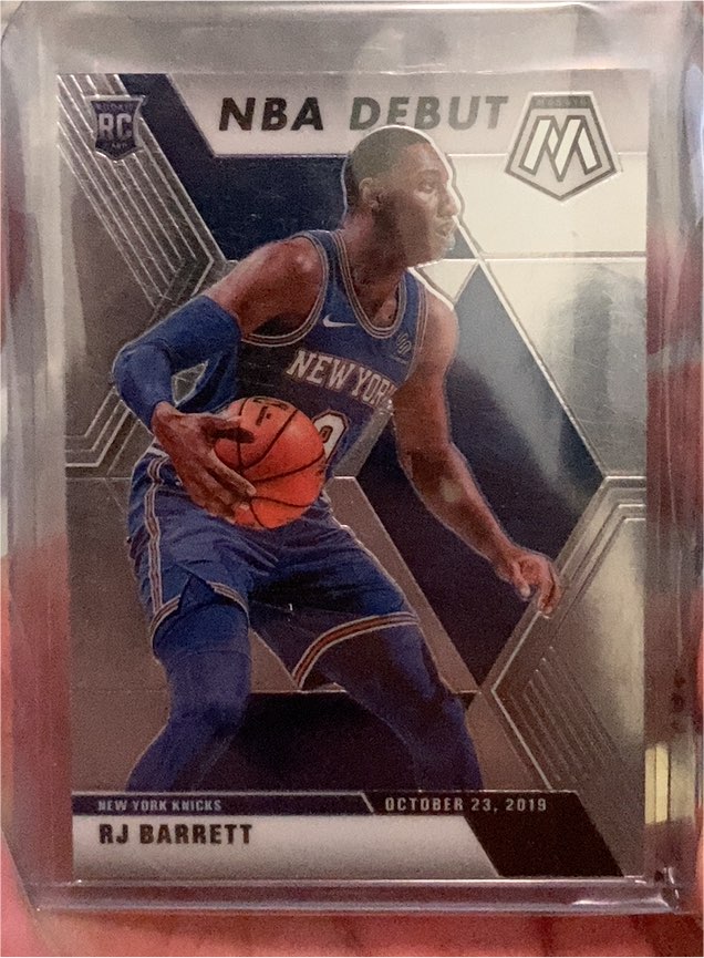 2019-20 Panini Mosaic #270 RJ Barrett NBA Debut Rookie Card — front