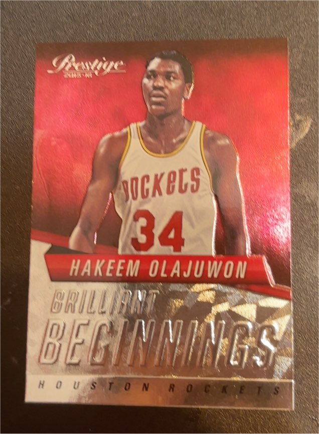2015-16 Prestige Brilliant Beginnings #Hakeem Olajuwon — front