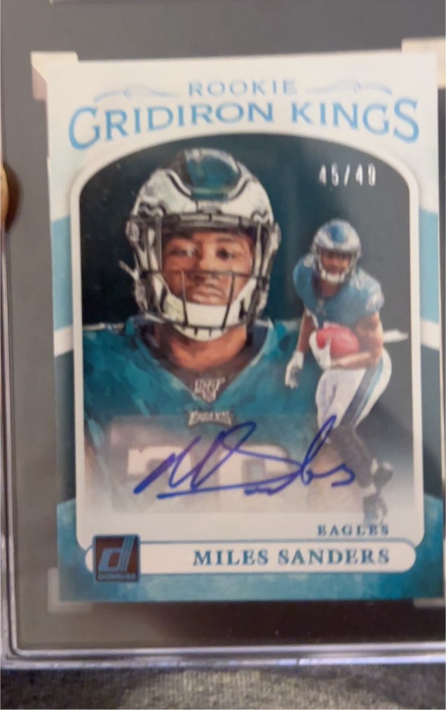 2019 Donruss Gridiron Kings Rookie Auto #Miles Sanders — front