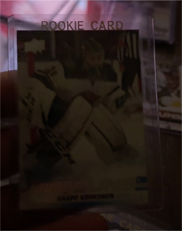 2020 Upper Deck #201 Kaapo Kähkönen Rookie Card — front