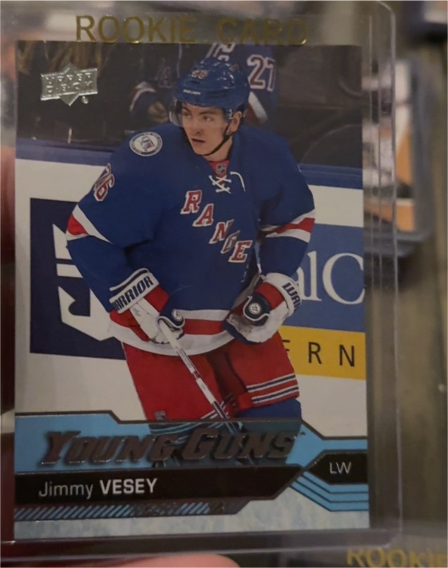 2016-17 Upper Deck #218 Jimmy Vesey Young Guns Rookie Card — front