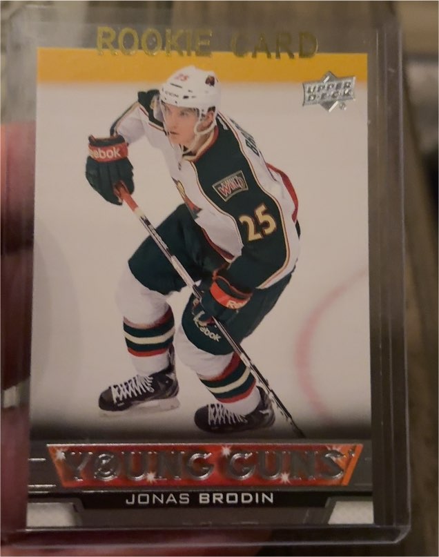 2013-14 Upper Deck #234 Jonas Brodin Young Guns Rookie Card — front