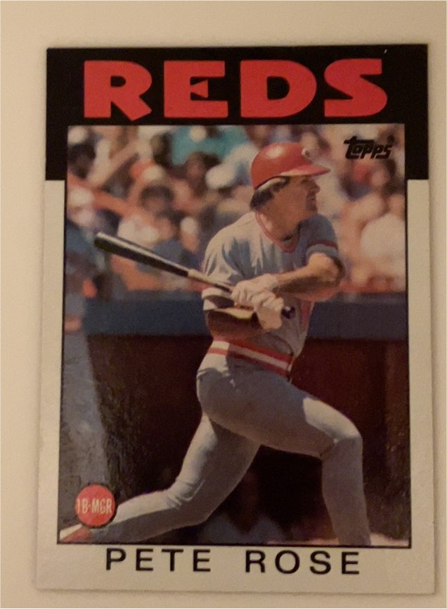 1986 Topps #1 Pete Rose — front