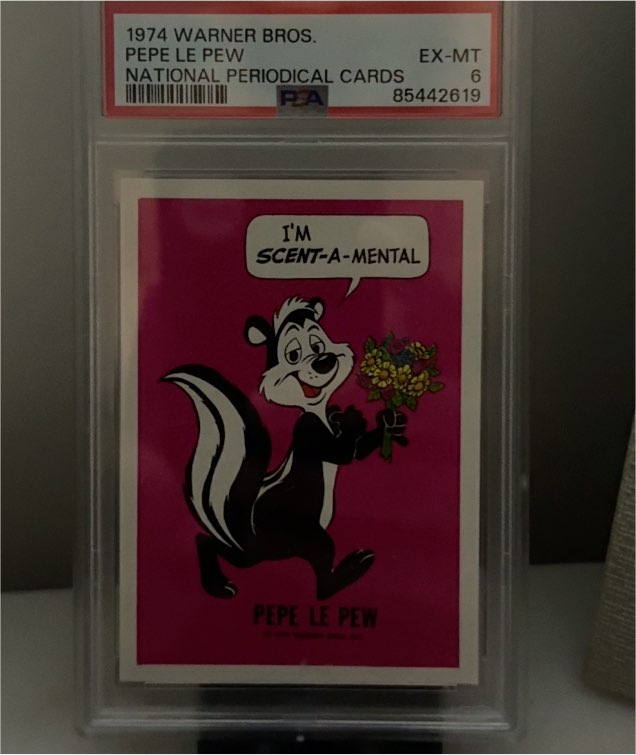 1974 Warner Bros National Periodical Cards Pepe Le Pew — front