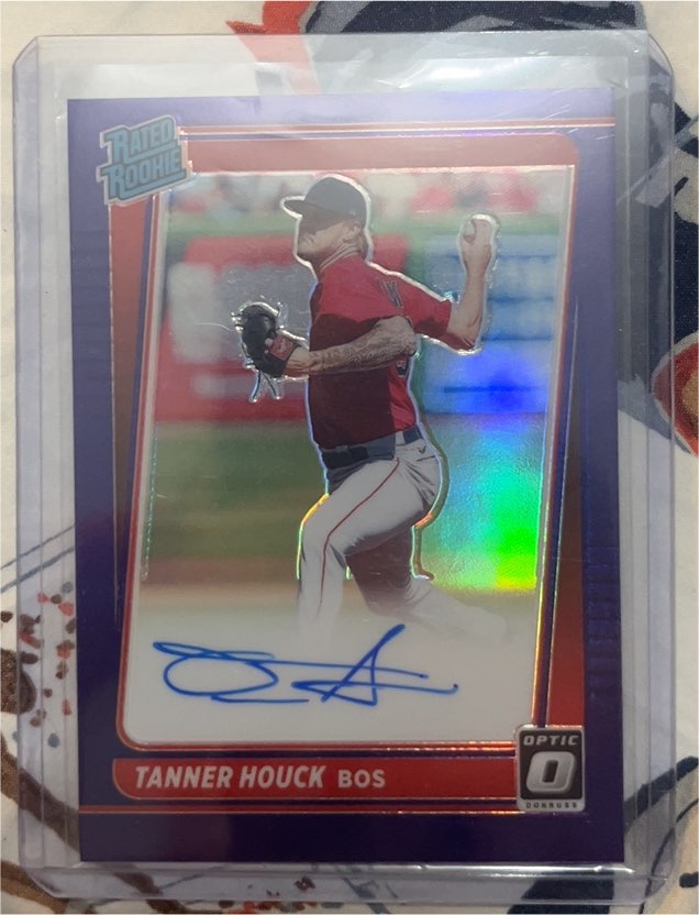 2021 Donruss Optic #RRS-TH Tanner Houck Rated Rookie Auto — front