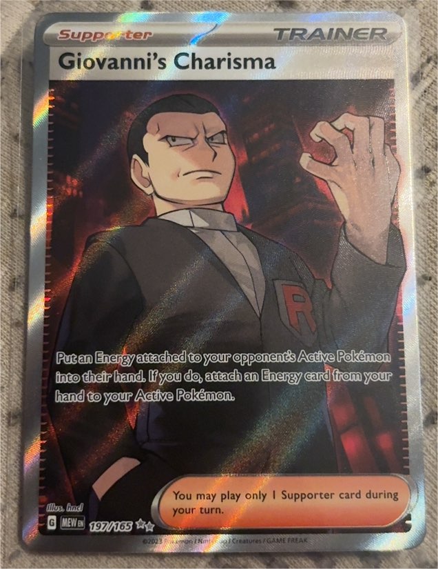 2023 Pokémon Scarlet & Violet 151 #197 Giovanni's Charisma — front