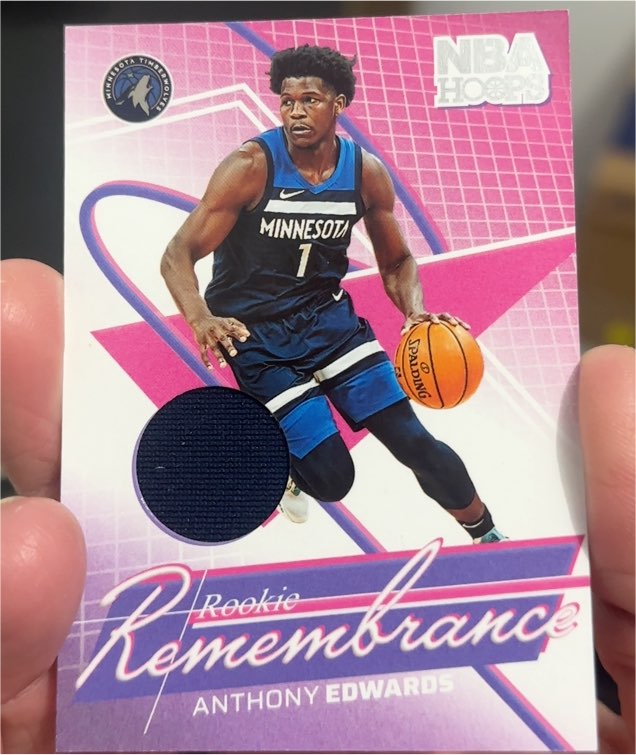 2024-25 Panini NBA Hoops Rookie Remembrance #RR-AET Anthony Edwards — front