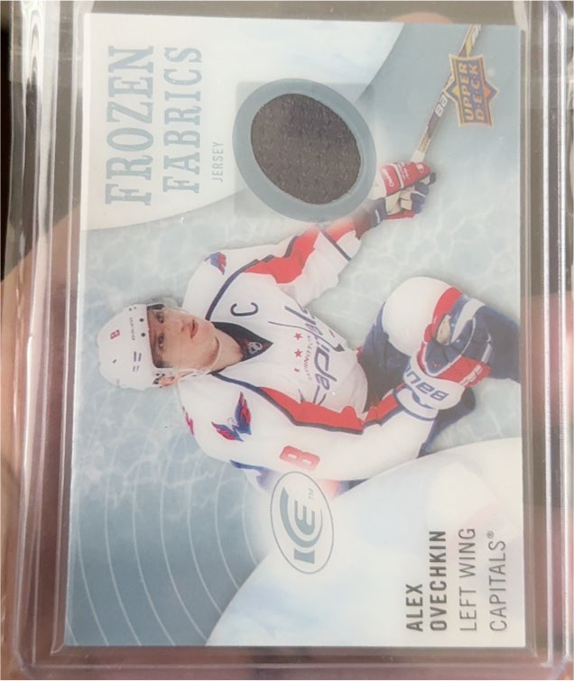 2014-15 Upper Deck Ice #FZF-AO Alex Ovechkin Frozen Fabrics Jersey — front