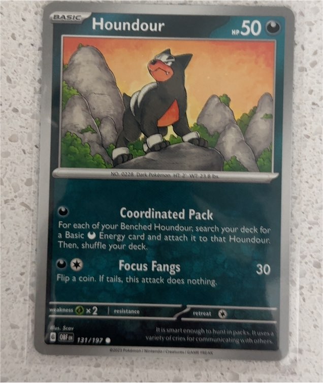2023 Pokémon Scarlet & Violet Obsidian Flames #131 Houndour — front