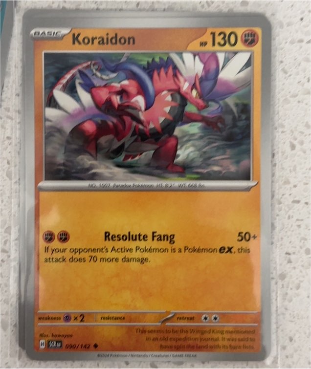 2024 Pokémon SV07: Stellar Crown #090 Koraidon — front