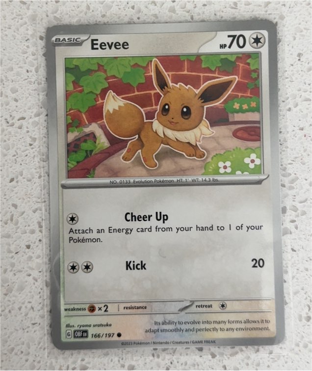 2023 Pokémon Scarlet & Violet Obsidian Flames #166 Eevee — front