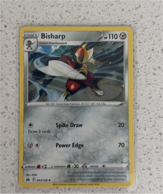 2023 Pokémon Crown Zenith #093 Bisharp — front