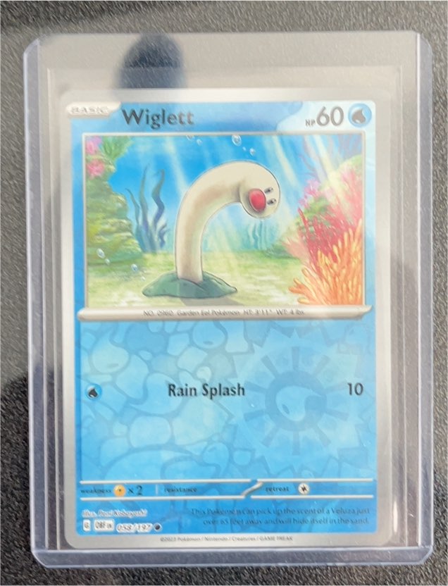 2023 Pokémon TCG SV03 Obsidian Flames #58 Wiglett — front