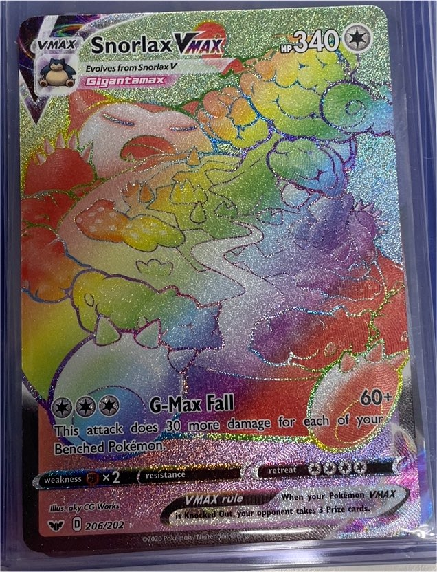 2020 Pokémon Sword & Shield #206/202 Snorlax VMAX — front