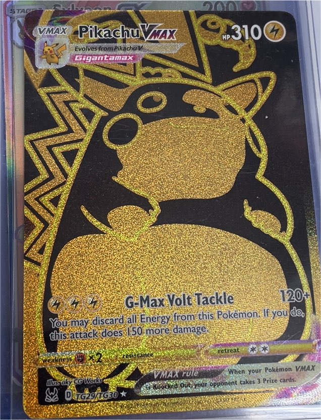 2022 Pokémon TCG Lost Origin #TG29/TG30 Pikachu VMAX — front