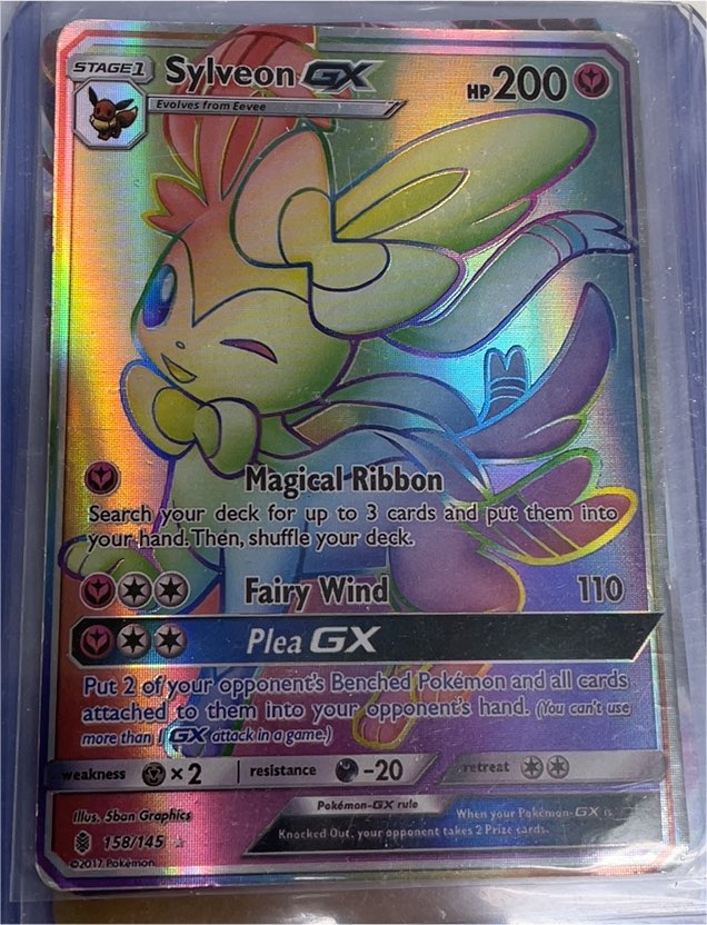 2017 Pokémon Guardians Rising #158 Sylveon GX — front