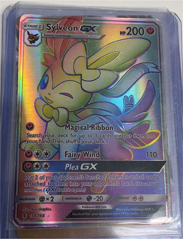 2017 Pokémon Sun & Moon Guardians Rising #158 Sylveon GX — front