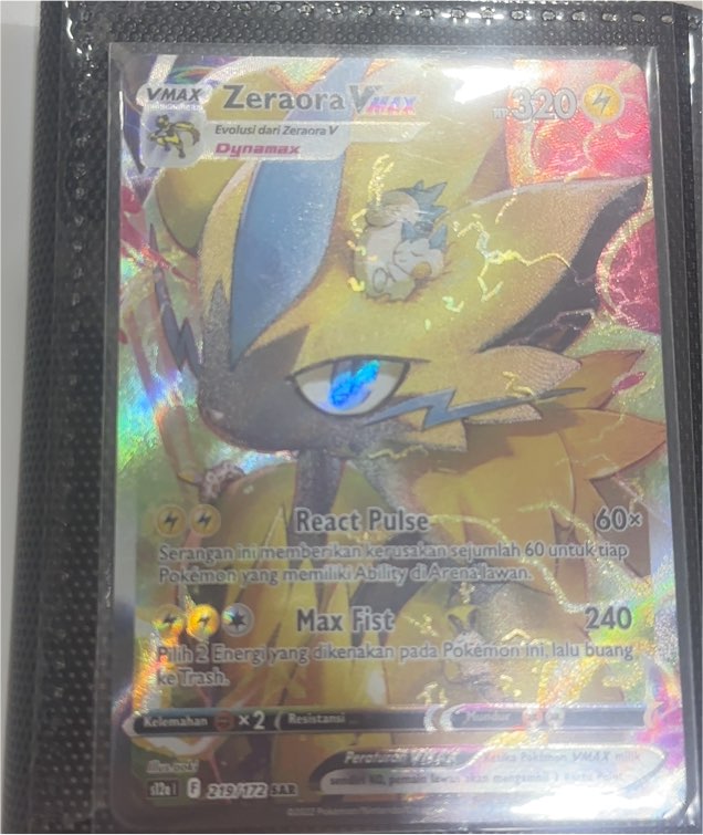 2023 Pokémon TCG Crown Zenith Galarian Gallery #219 Zeraora VMAX — front