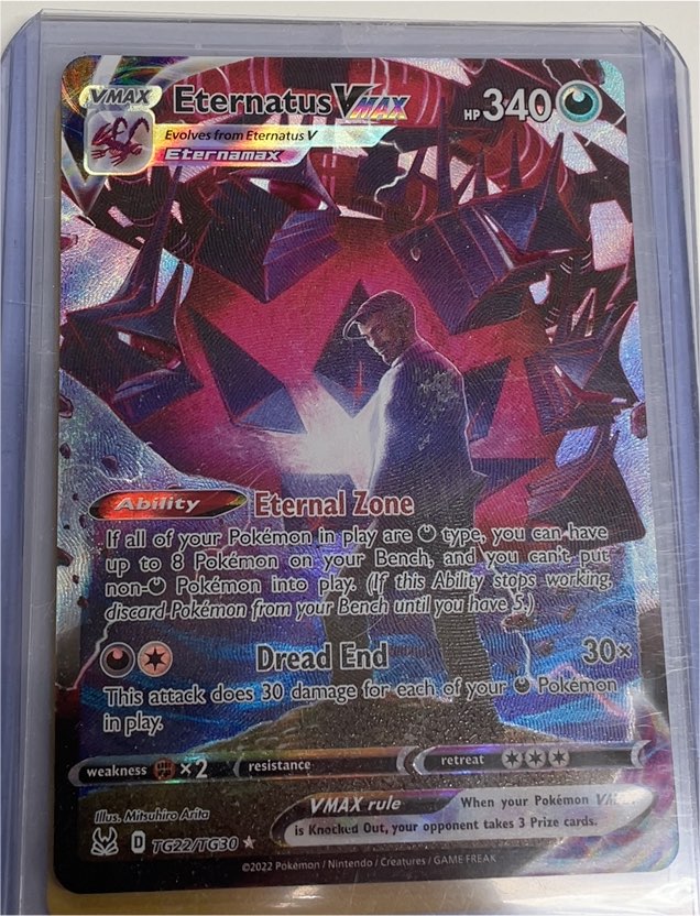 2022 Pokémon Lost Origin Trainer Gallery #TG22/TG30 Eternatus VMAX — front