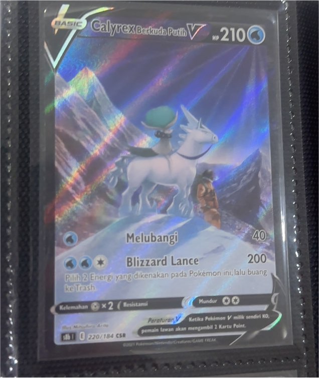 2021 Pokémon #220 Calyrex Berkuda Putih V — front
