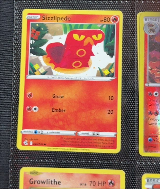2021 Pokémon Fusion Strike #046 Sizzlipede — front