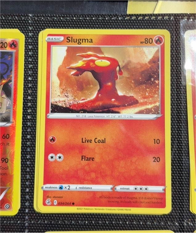 2021 Pokémon Fusion Strike #034 Slugma — front