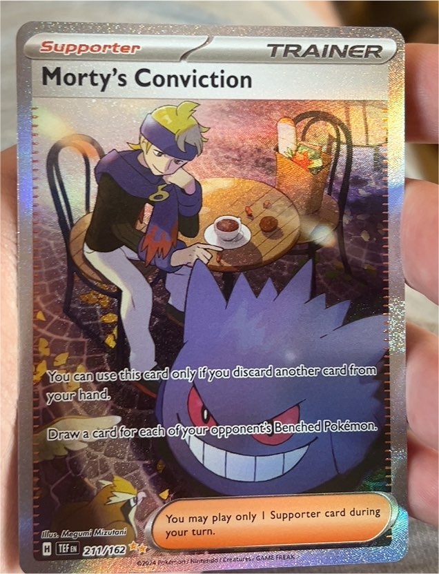 2024 Pokémon Sv05: Temporal Forces #211 Morty's Conviction — front