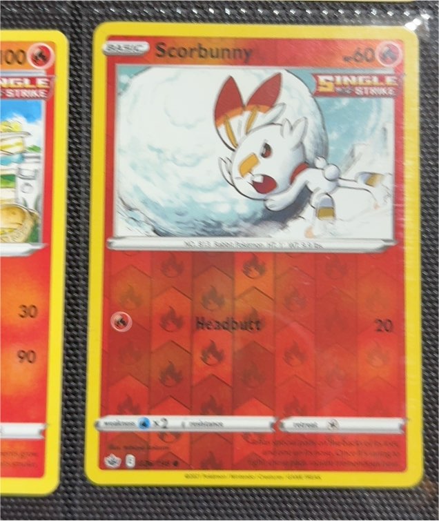 2021 Pokémon TCG Chilling Reign #026 Scorbunny — front