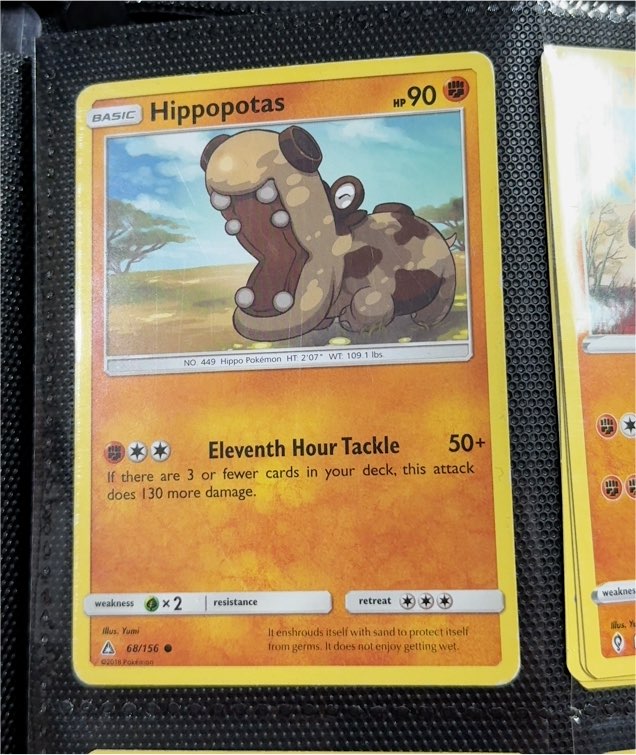 2018 Pokémon Ultra Prism #68 Hippopotas — front