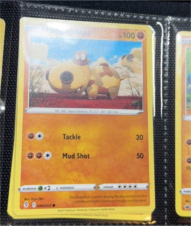 2021 Pokémon TCG Evolving Skies #084 Hippopotas — front