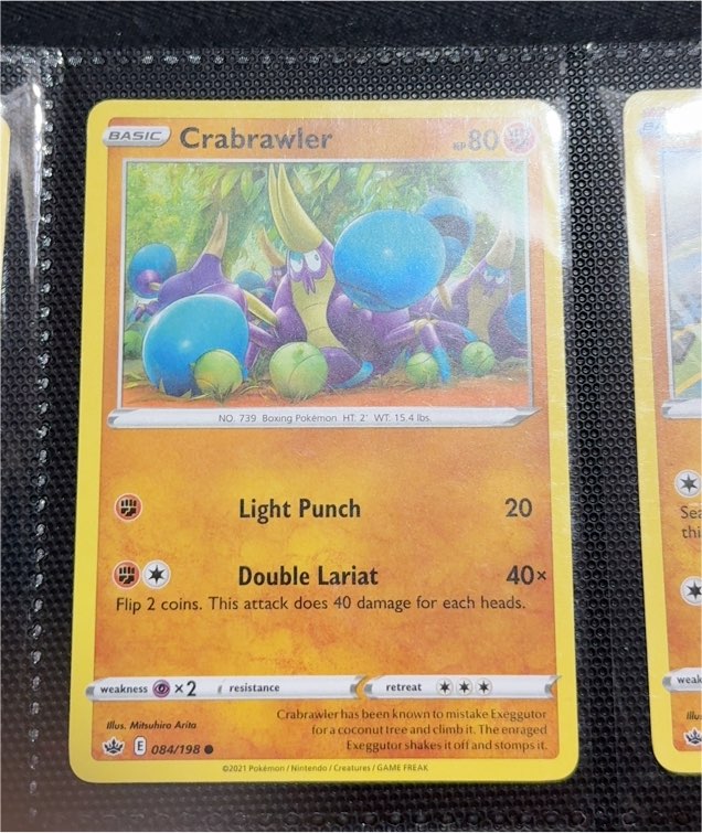 2021 Pokémon Chilling Reign #084 Crabrawler — front