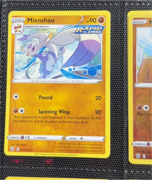 2021 Pokémon Battle Styles #077 Mienshao — front