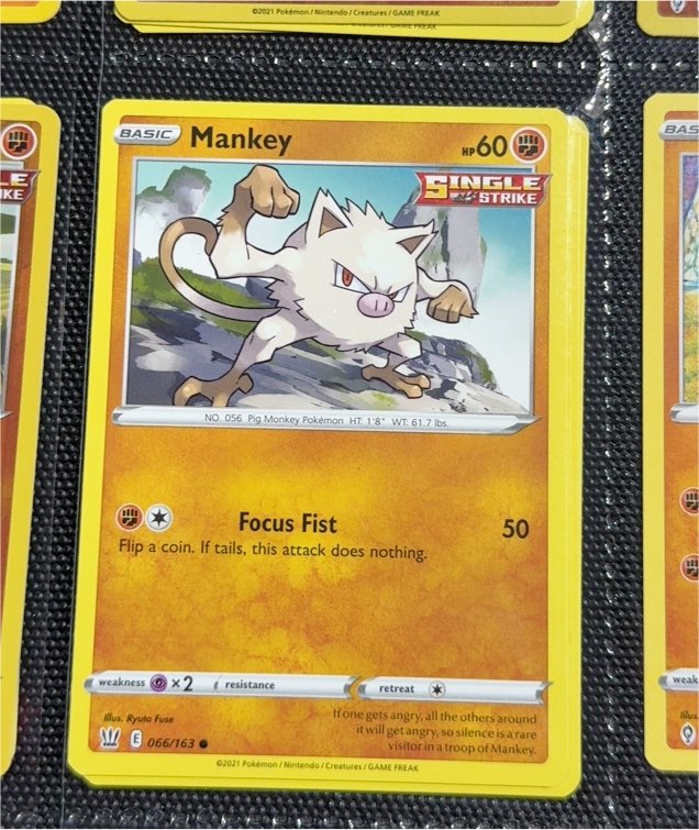 2021 Pokémon Sword & Shield Battle Styles #066 Mankey — front