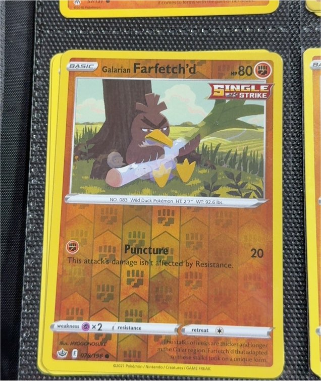 2021 Pokémon Chilling Reign #078 Galarian Farfetch'd — front