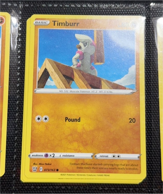 2021 Pokémon Battle Styles #073 Timburr — front