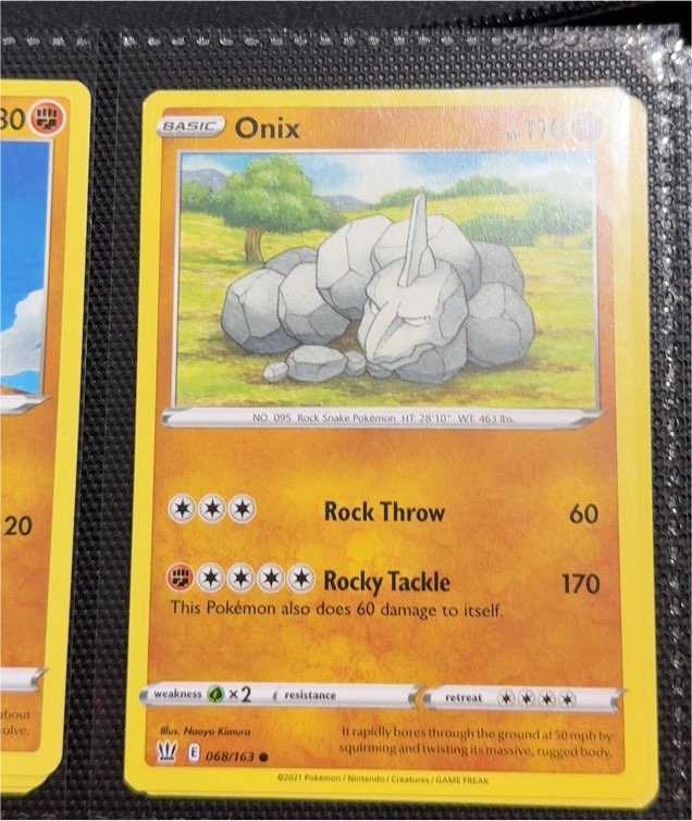 2021 Pokémon Battle Styles #068 Onix — front