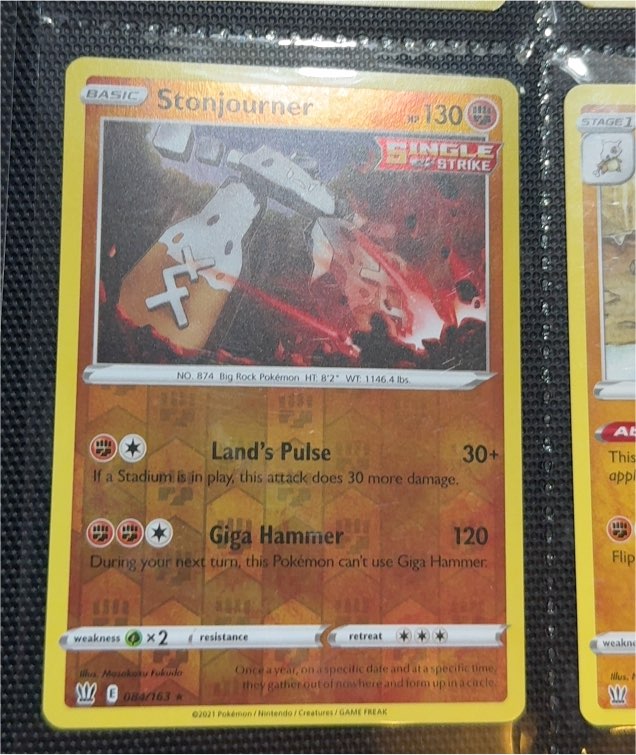 2021 Pokémon Battle Styles #084 Stonjourner — front