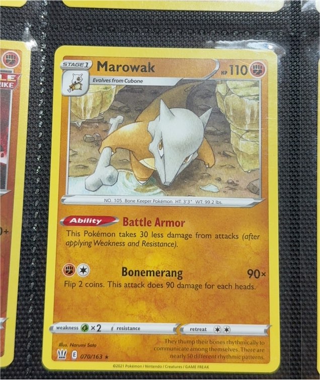2021 Pokémon Battle Styles #070 Marowak — front