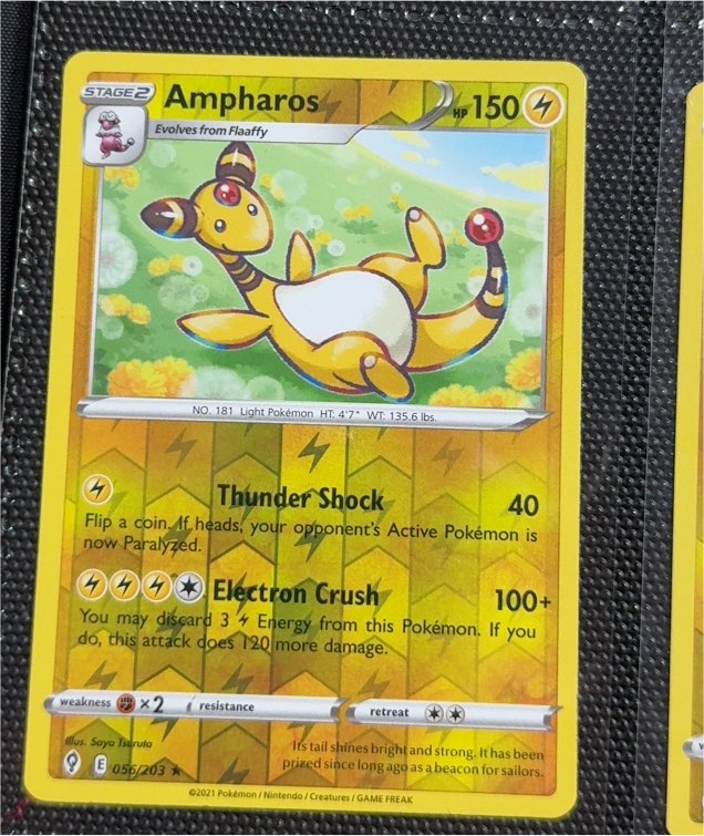 2021 Pokémon Evolving Skies #056 Ampharos — front